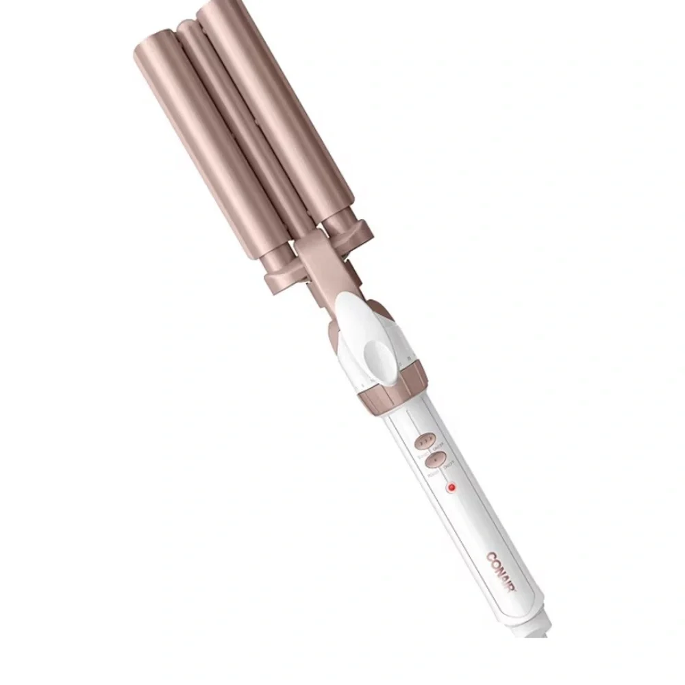 Conair Double Ceramic Hair Waver 3 Barrel Curling Iron Model CD704R